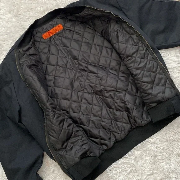 NWOT Red Cap workwear Men's Black Bomber Jacket